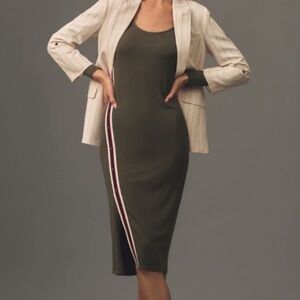 Anthropologie long sleeve sporty stripe dress by Bordeaux NWT SZ M